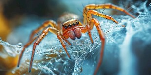 微距下的织网跳蛛