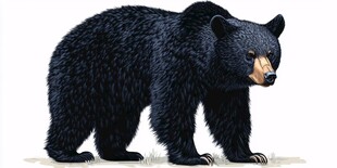 站立的黑色大熊