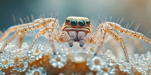 微距下的可爱跳蛛