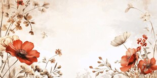 复古花卉背景图