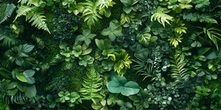 绿意盎然的植物墙景观