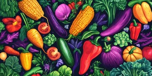 缤纷多彩的新鲜蔬菜世界