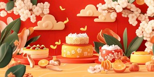 中式糕点营造甜蜜节日氛围