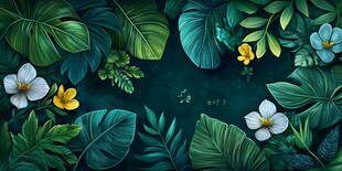 热带植物花卉背景图