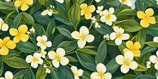 清新鸡蛋花花卉图案背景