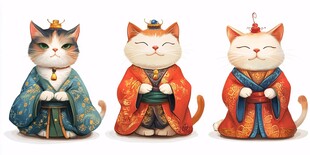 古风猫咪拟人宫廷装扮