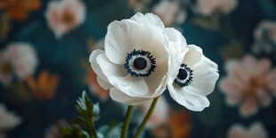 优雅银莲花绽放美丽瞬间