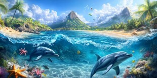 梦幻海底与海岸的奇妙景观