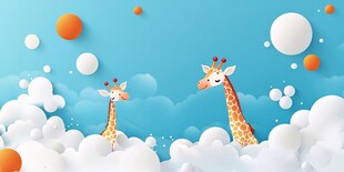 云端长颈鹿的梦幻世界