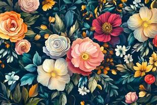 缤纷花卉图案 尽显自然之美