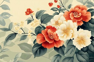 花卉插画 绚烂多彩的花卉世界