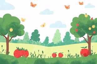 田园果景 蝶舞春光