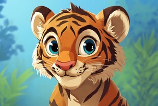 可爱卡通小老虎