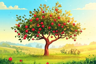 硕果累累的苹果树