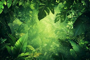 梦幻绿意丛林景观