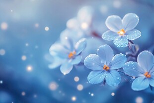 蓝色小花 清新梦幻的绽放