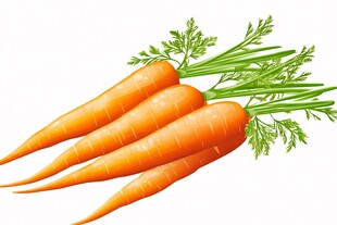 新鲜胡萝卜插画