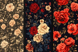 复古花卉图案集合