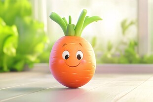 可爱笑脸胡萝卜玩具