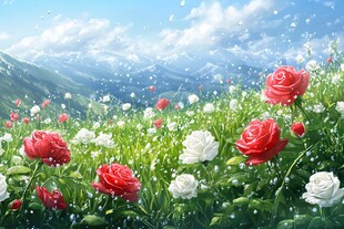 花海山间景 浪漫诗意浓