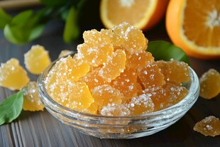 晶莹橙味软糖 清新诱人