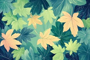 梦幻秋叶背景图