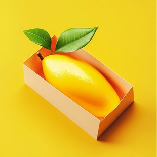 盒装鲜芒果 清新水果风