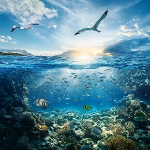 梦幻海洋世界的生机景象