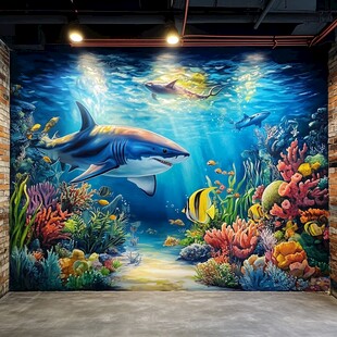 海底世界墙绘艺术盛宴