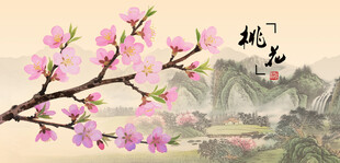桃花枝桃花