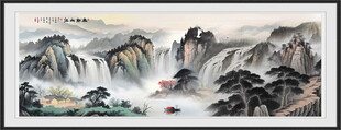 流水生财国画