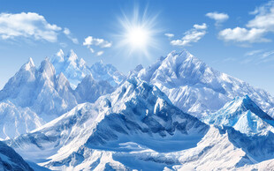 雪山背景墙