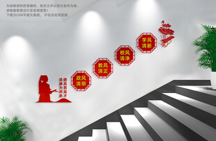教师楼梯文化墙
