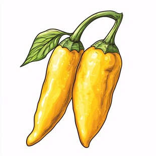 黄辣椒插画