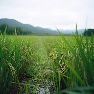 田园稻田风光 清新自然景