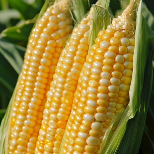 饱满鲜嫩的甜玉米