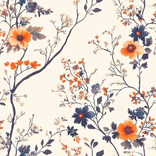 花卉图案背景设计图