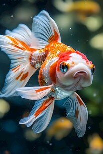 灵动金鱼水中自在游弋