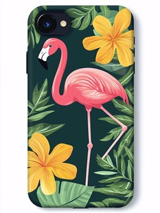 火烈鸟花卉手机壳图案