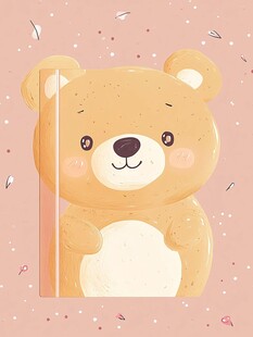可爱小熊卡通形象插画