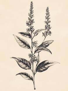 手绘植物花卉图