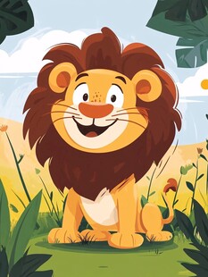 微笑的草原狮子