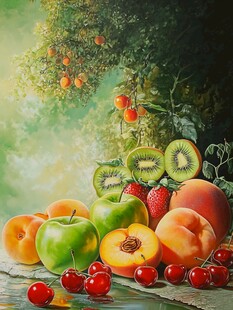 缤纷水果静物绘