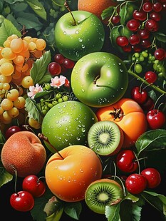 缤纷多彩的新鲜水果集合