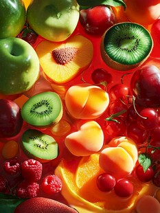 多彩缤纷的新鲜水果组合