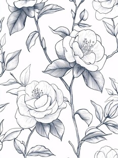 花卉植物无缝图案设计