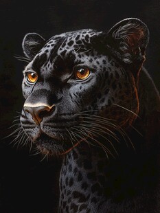 黑豹凝视 野性之美瞬间