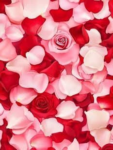 玫瑰花瓣浪漫唯美背景图