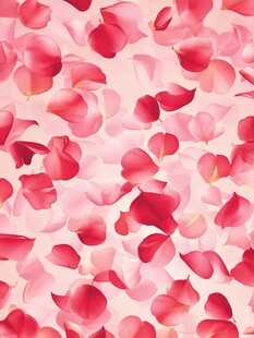 浪漫粉色玫瑰花瓣背景图