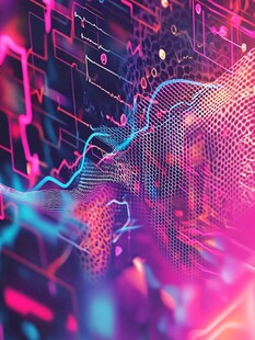 炫彩科技风抽象线条画面